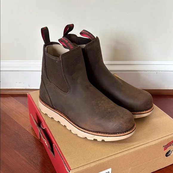 Red Wing Men\'s Brown Leather Boots, 10.5 E2 Red Wing Moc Toe Irish Setter Boots 10.5 | Mercari main image 2